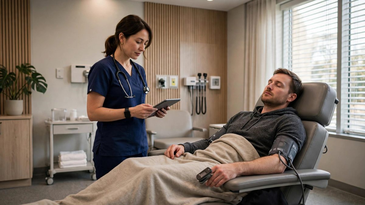 Physician reviewing Spravato treatment and billing documentation